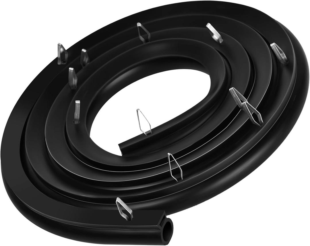 316239700 Range Oven Door Seal GasketL50.45 inchswith 12 Mounting Clips Compatible with Frigidaire Kenmore Ovens FEF303BWA FEF303CWA, Replace 833130 AP2126661 AH440011 EA440011 PS440011