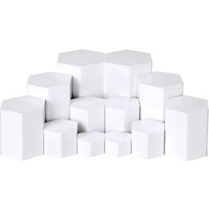 Jetec Hexagonal Jewelry Display Risers Hexagonal Market Display Risers Stands Acrylic Showcase Acrylic Stand for Jewelry Model Figures Decoration, 6 Sizes(White,12 Pieces) Jetec Hexagonal Jewelry Display Risers Hexagonal Market Display Risers Stands Acrylic Showcase Acrylic Stand for Jewelry Model Figures Decoration, 6 Sizes(White,12 Pieces)