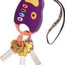 B. toys  Toy Car Keys  Key Fob with Lights & Sounds  Interactive Baby Toy  Pretend Keys for Babies, Toddlers  10+ Months  FunKeys  Purple