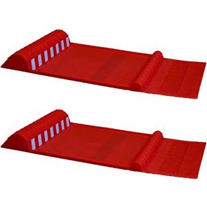 Maxsa 37359-2PK Park Right 21" x 11" x 2" Parking Mat, Red