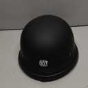 German Style Motorcycle Half Helmet Open Face Adult Men Women DOT Approved Retro HelmetMatte Black (Large)