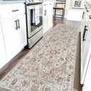 Washable Hallway Runner Rug 2x6: Non Slip Runner Rugs with Rubber Backing Soft Kitchen Rug Farmhouse Distressed Carpet Runner for Living Room Bedroom Bathroom (Beige, 2X6)
