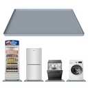 27" x 27" Silicone Washing Machine Drain Pan with 0.78" Raised Edge, Waterproof Washer Drip Tray, Non-Slip Floor Leak Protection Mat for Washer, Dryer, Refrigerator, Dishwasher。(Grey)