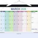 2 x Desk Calendar 2026-2027, 18 Months Calendar from Jan. 2026 to Jun. 2027, 17" x 12" Large Desktop/Wall Monthly Calendar with Corner Protectors, Ample Space  Target for Home, School, Office (Colorful)