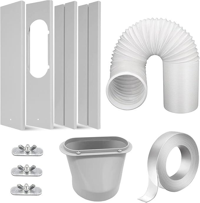 Portable Air Conditioner Window Kit with 5.9” Exhaust Hose, Adjustable Universal Window Seal for AC Unit…