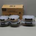 KOMUEE 24 Pieces Glass Food Storage Containers Set, Meal Prep Containers-Stackable Airtight Glass Storage Containers with lids, Freezer, Microwave, Oven Safe, Gray