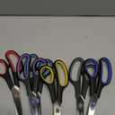 Scissors Set of 6-Pack, 8" Scissors All Purpose Comfort-Grip Handles, Sharp Scissor for Office Home School Craft Sewing Fabric Supplies, High/Middle School Student Teacher, Right/Left Hand