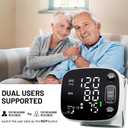 Oklar Blood Pressure Monitors for Home Use Rechargeable Wrist Digital BP Machine Cuff with LED Backlit Display, Voice Broadcast, 240 Memory Storage for 2 Users with Carrying Case