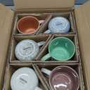 MONITO 12 OZ Coffee Mugs Set of 6, Modern Coffee Mugs Set with handle for Tea/Latte/Cappuccino/Milk/Cocoa.