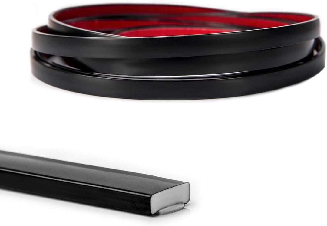 Art3d 30 Ft Peel and Stick Flexible Vinyl Molding Trim for Wall Tile Edges, Kitchen backsplash, Mirrior Frame in Black