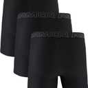 Under Armour Men's Performance Tech Mesh Boxerjock Brief Underwear, 6" Inseam, All-Day Comfort & Ultra-Soft, 3-Pack (Black, XL)