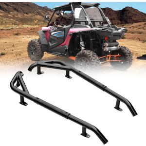 HAKA TOUGH Rock Sliders Nerf Bars for Polaris RZR XP 1000 Accessories 2014-2023, Heavy Duty Steel Side Step Tree Kicker for Polaris RZR XP 1000/ XP Turbo/ S900/ S1000/ Trail S 900 14-23, 2 Seater