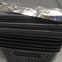 Plastic Storage Baskets With Lid, Storage Bins for Organizing, Stackable Decorative Containers for Shelves Drawers Desktop Closet Playroom Classroom Office, 6 Pack-Grey