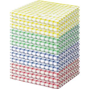 Nialnant 12 Pack Dish Rags for Washing Dishes,100% Cotton Soft Absorbent Quick Drying Dish Cloths for Kitchen,Cleaning Rags-11 x 11In