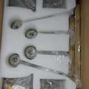 Gold Bathroom Light Fixtures, 4-Light Bathroom Vanity Light with Crystal Glass Shade, Matte Antique Gold Finish Vintage Vanity Light, Brushed Gold Vanity Lights for Bathroom, Bedroom, Hallway