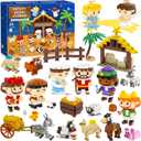 Nativity Advent Calendar 2025 Nativity Set Building Blocks for Kids Christmas Advent Calendar for Kids Boys Girls Teens Toddler Children Christian Religious Advent Calendar Gifts Toy