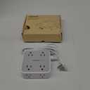 Surge Protector Flat Extension Cord Flat Plug Power Strip, 8 AC Outlets, 3 USB Charger(1 USB C Port) 3-Sided Outlet Extender, 5 Ft, 900 Joules Protection, Office Supplies, Dorm Room Essentials, Grey