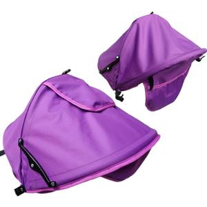 Summer Baby Strollers Awning Sunshade Pram Sun Shade Cover UPF50+ Sun Cover for Pushchair Buggy UV Protection Sun Visor Toddler Blackout Blind with Viewing Window Pockets Windproof Rain Cover Canopy
