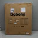 Babelio Baby Gate for Stairs, Kitchen & Doorways, No Bottom Bar| Easy Install| One-Handed Operation| Auto-Close| Hardware Mount Safety Dog Gate (White, 27-45" W, 28" H)