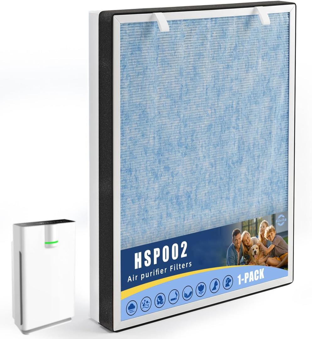 HSP002 Replacement Filter For Hathespace HSP002 Air Purifier, 1PACK