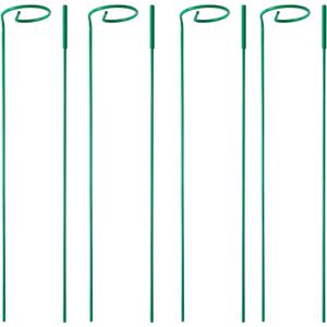 4 Pack Plant Stakes,Plant Support Stakes for Two Sizes(16 or 32 Inches),Plant Stakes for Outdoor Plants,Garden Flower,Tomato(Green) 4 Pack Plant Stakes,Plant Support Stakes for Two Sizes(16 or 32 Inches),Plant Stakes for Outdoor Plants,Garden Flower,Tomato(Green)