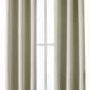ChrisDowa Grommet Room Darkening Curtains for Bedroom and Living Room - 2 Panels Set Thermal Insulated Blackout Curtains (Beige, 38W x 45L)
