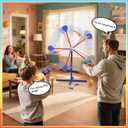 Rocket Shooting Games Toys with Rotating Target 2 Toy Guns 20 Foam Darts Kids Outdoor Toys for Boys Age 5 6 7 8 9 10+ Year Old Carnival Games Compatible with Nerf Guns