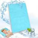 Pillow Cooling Pad Mat, Pillow Cold Pillow Injuries, Perfect for Night Sweats, Migraines, Fevers, Hot Flashes, Place on Pillow, Reusable (Green)