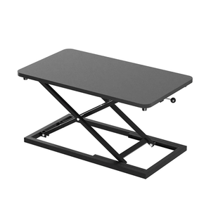 Decoholic Single 24 inch Scissors Lift Keyboard and Mouse Riser, Height Adjustable Standing Desk Converter for Ergonomic Sit Stand Workstations，suitable to hold large/small items (24inch, Black)