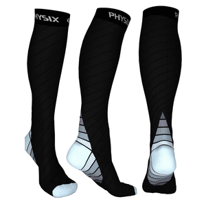 Physix Gear Compression Socks 20-30 mmHg - Men & Women - Running, Nurses, Shin Splints, Flight, Travel S-M