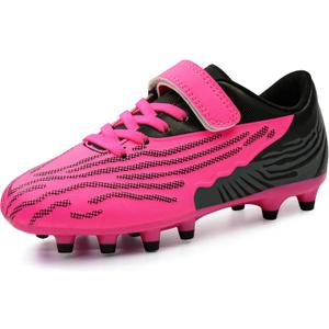 brooman Kids Firm Ground Soccer Cleats Boys Girls Athletic Football Shoes