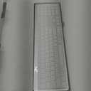 Wireless Keyboard and Mouse Combo - Full Size Slim Thin Wireless Keyboard Mouse with Numeric Keypad 2.4G Stable Connection Adjustable DPI (White & Silver)