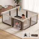 Foldable Playpen, 71"×59" Foldable Baby Playpen with Carry Bag