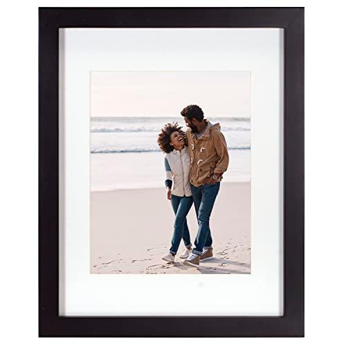 Malden International Designs 8x10 11x14 Black Matted Picture Frame