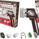 2X Horsepower Scrubber AS-SEEN-ON-TV Waterproof Rechargeable Handheld 350 RPM 5 Brush Heads Bundle