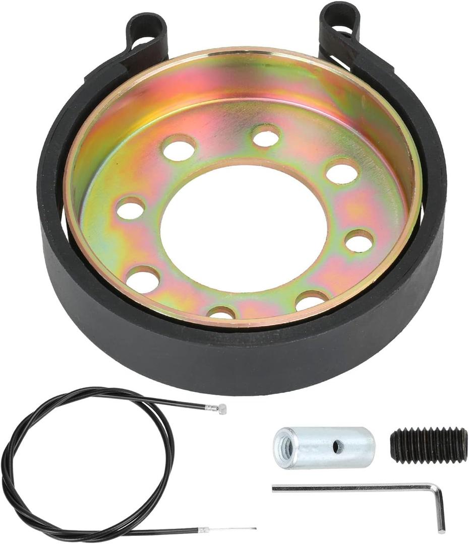 GREHUA 4" Rear Drum Brake Band & Cable Kit for Manco Bandit Critter 1492 4316 297 Rotary 484 Azusa 2251-B Yerf-Dog Predator 212cc 420cc 196cc Go Kart Yard Cart Dune Buggies Mini Bike ATV Parts