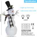 Adorable Christmas Snowman Figurine Decorations - The White Snowman with Lighting Effects for Indoor Decor and Collectors