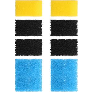 AquaMiracle Aquarium Filter Replacement Sponge, Fish Tank Filter Replacement Parts, Including 2 x Coarse Sponge, 2 x Fine Sponge & 4 x Carbonized Sponge, for 40-150 Gallon (for Model: HCF-314F)
