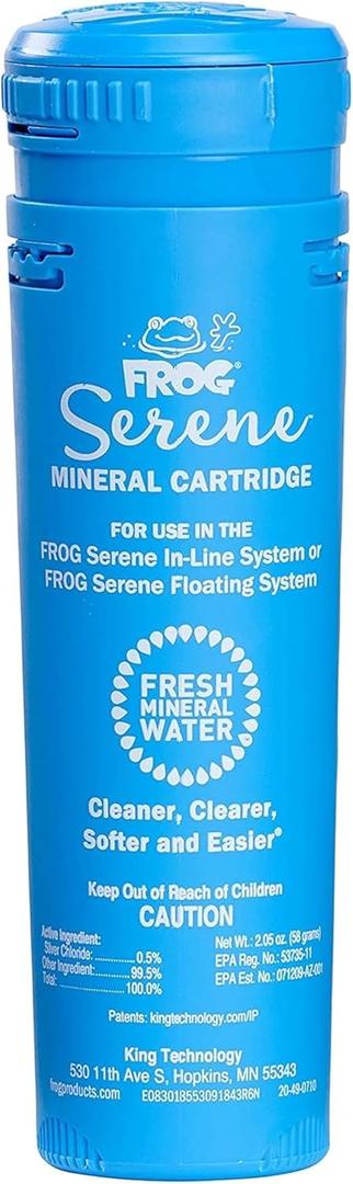 FROG Serene Replacement Mineral Cartridges for use with Hot Tub FROG Serene Floating Sanitizing System - Prefilled for Quick & Easy Hot Tub Maintenance - 1 Pack