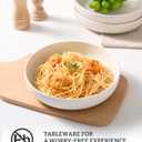 famiware Milkyway 33 oz Pasta Bowls Set of 8, Matte White
