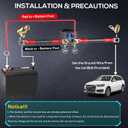 Top Post Remote Battery Disconnect Switch 12v 200A, Battery Cut Off Switch Upgrade Prevent Battery Drain, Easy Installation, Secure Protection for Cars etc.