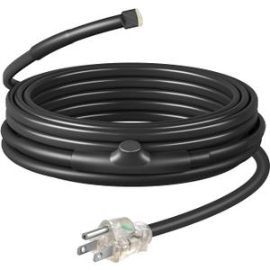 DEWENWILS 15FT Water Pipe Heat Cable for Pipe Freeze Protection, 120V Snow Heating De-Icing Cable with Build-in Thermostat, 7W/ft Water Hose Heat Tape for PVC, Metal and Plastic Pipe, ETL Listed