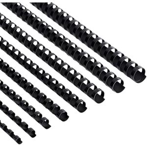 38pcs 4 Sizes Binding Combs, Plastic Comb Binding Rings Black Binding Spines Letter Size Spiral Binding for Notebook Calendar Picture Album, 5/8 7/8 13/16 1 inch