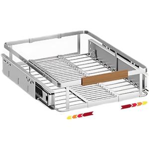 1 Pack Expandable Pull Out Cabinet OrganizerSide Mounting 11.8~18"x17.3"Cabinet Pull Out Shelves, Expandable Slide Out Spice Rack for Kitchen Bathroom Office