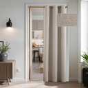 RYB HOME Blackout Doorway Curtain, Privacy Door Curtain for Closet, Thick Linen Thermal Insulated Room Darkening Grommets Drape for Front, Storage Room, Bedroom, Linen, W42 x L80, 1 Panel