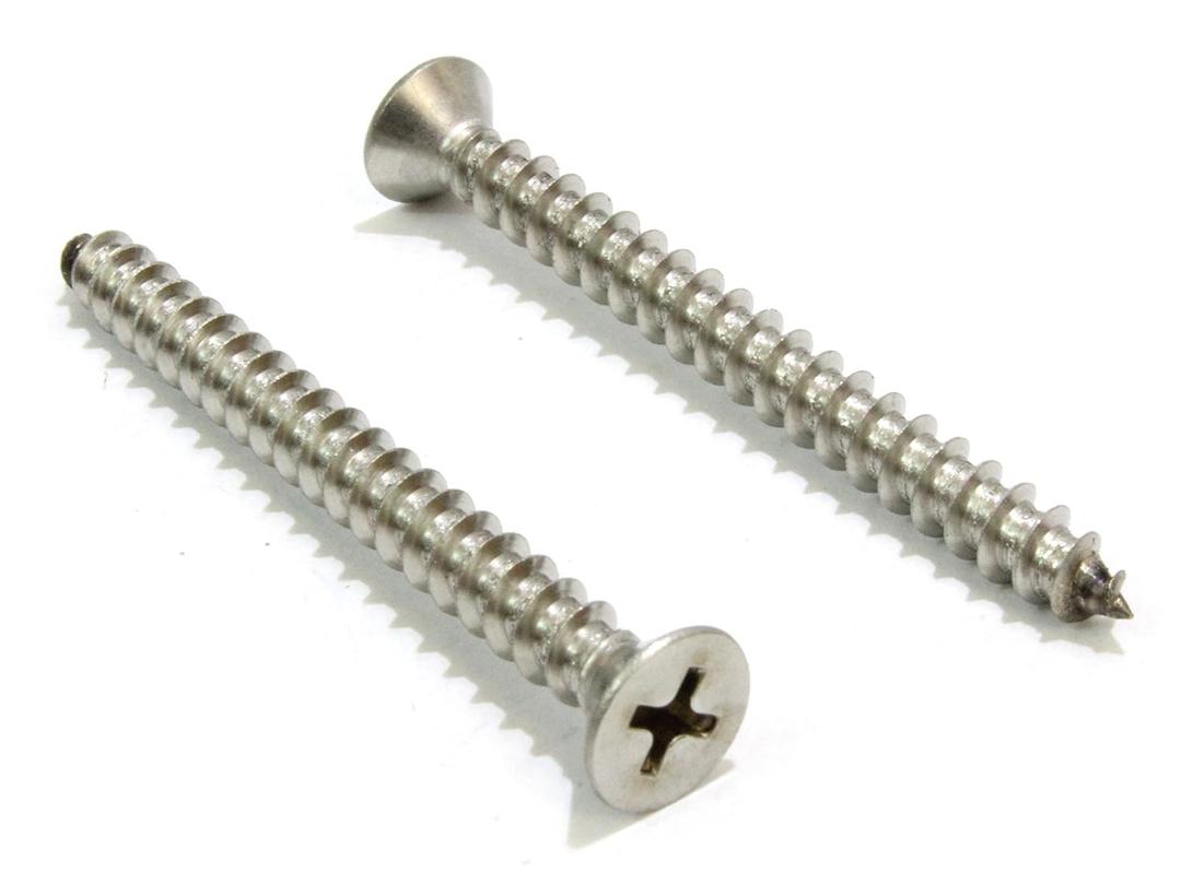 Bolt Dropper #10 x 3-Inch Flat Head Phillips Screws - 100 Pieces Stainless Steel for Wood - Durable and Corrosion Resistant for Indoor and Outdoor Projects