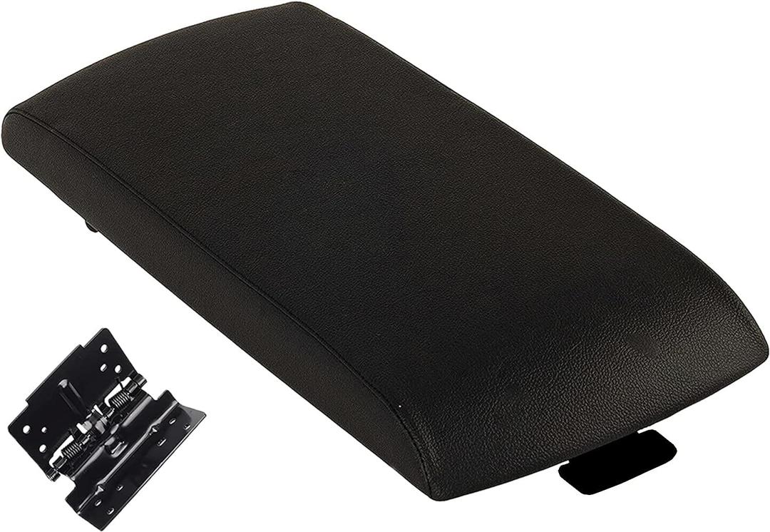 Forwinparts Armrest Center Console Lid Cover FA8Z7406024AB FA8Z-7406024-AB for Ford Flex 2013 2014 2015 2016 2017 2018 2019 Black Leather