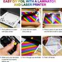 8-PackBriartw Laser Printer & Laminator Compatible Toner Reactive Foil | 16.4ft x 7.6in Per Roll Transfer Foil Paper Bundle | Perfect for DIY Crafts,Embossed Cards,Sparkly Craftwork,Scrapbooking (Grass green,Titanium gray,Light purple,Brown,White,Green,Purple,Bits of silver)