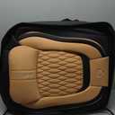 SanQing Car Seat Covers Full Set Luxury Leather Seat Protector for 5 Seats Cars Waterproof Car Front Seats Back Protector Cushion Fit Most Cars SUVs Trucks Pick-ups (Orange)