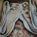 Washable 3x5 Entryway Area Rugs: Ultra Soft Floral Carpet for Kitchen Nursery Indoor Light-Weight Doormat Anti-Slip Elegance Rug for Living Room Bedroom Small Foldable Vintage Floor Mat(3x5,Cream)